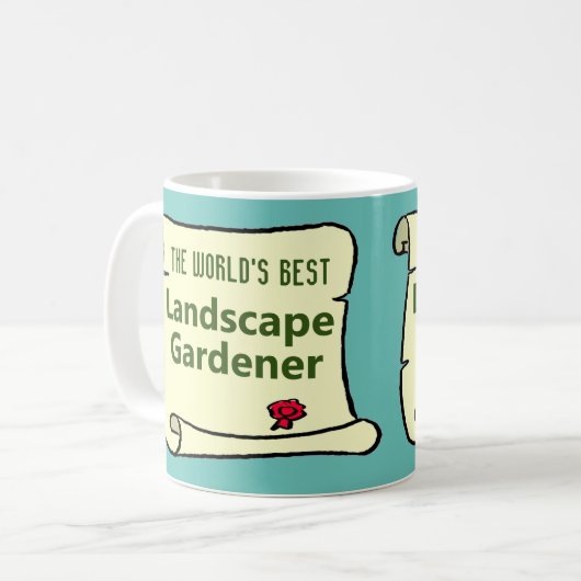 Der weltbeste Landschaftsgärtner. Kaffeetasse (Vorderseite Links)
