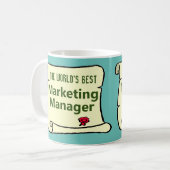 Der weltbeste Marketing-Manager. Kaffeetasse (Vorderseite Links)