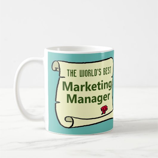 Der weltbeste Marketing-Manager. Kaffeetasse (Links)