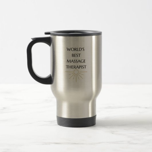 Der weltbeste Massagetherapeut Travel Mug/ Gift Reisebecher (Links)