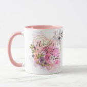 Der weltbeste MUM-Herz-Blume-individuelle Name Tasse (Links)