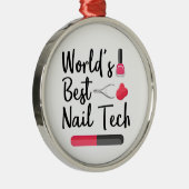 Der weltbeste Nageltechniker Ornament Aus Metall (Rechts)