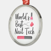 Der weltbeste Nageltechniker Ornament Aus Metall (Links)