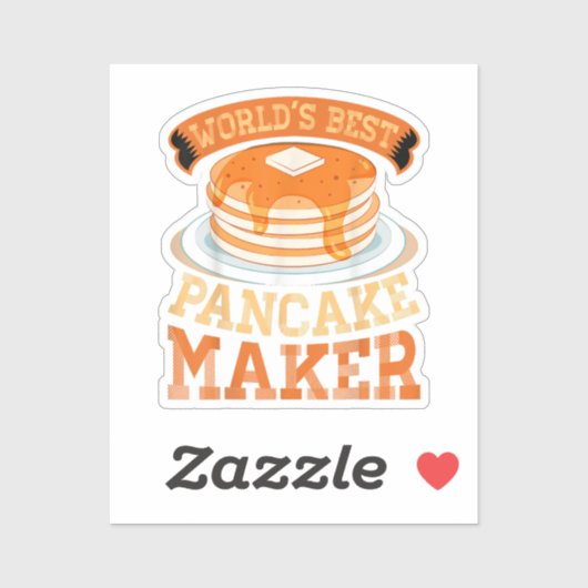 Der weltbeste Pancake Maker - Funny Pancake Maker Aufkleber (Blatt)