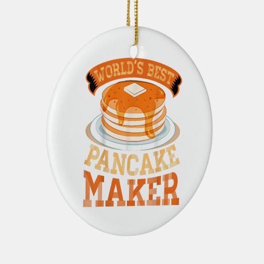 Der weltbeste Pancake Maker - Funny Pancake Maker Keramik Ornament (Rechts)