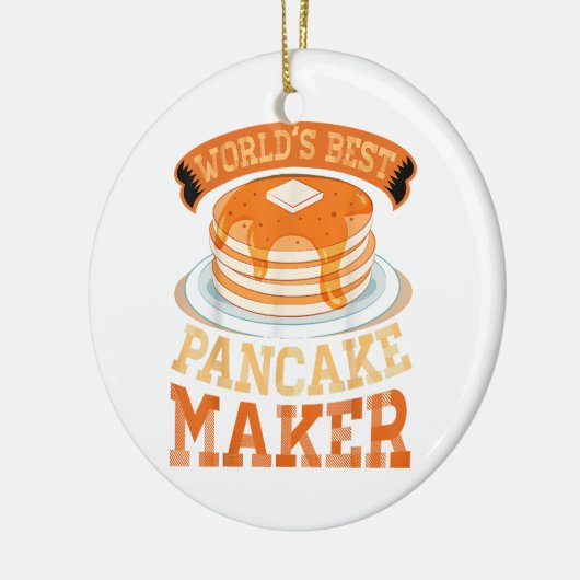 Der weltbeste Pancake Maker - Funny Pancake Maker Keramik Ornament (Links)