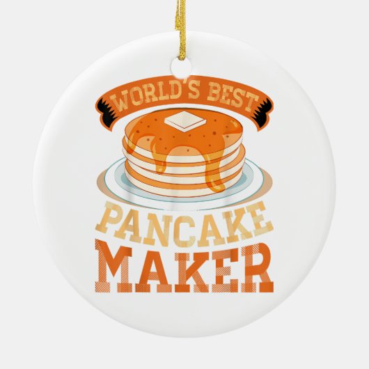 Der weltbeste Pancake Maker - Funny Pancake Maker Keramik Ornament (Hinten)