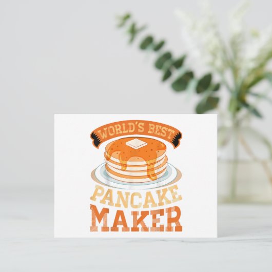 Der weltbeste Pancake Maker - Funny Pancake Maker Postkarte (Stehend Vorderseite)