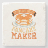 Der weltbeste Pancake Maker - Funny Pancake Maker Steinuntersetzer (Vorderseite)