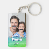 Der weltbeste Papa-Foto-Schlüsselanhänger aller Ze Schlüsselanhänger (Rückseite)