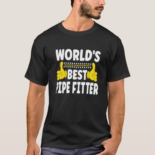 Der weltbeste Pipe-Fitter-Beruf T-Shirt (Vorderseite)