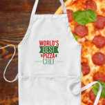 Der weltbeste Pizzaabauger - rot-grün Schürze<br><div class="desc">Der weltbeste Pizzeria-Koch in Rot und Grün. Es bezieht sich auf die italienische Tricolor .Graphic design von lumirala . Funny und kühn Typografie Design für exzellente Pizza Köche.</div>