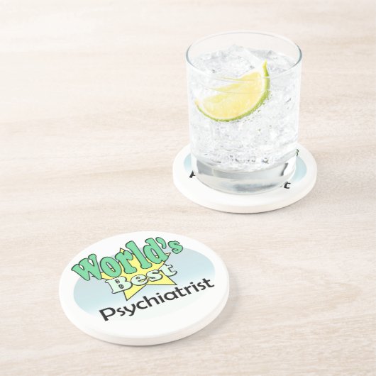 Der weltbeste Psychiater Sandstein Untersetzer (Seite)