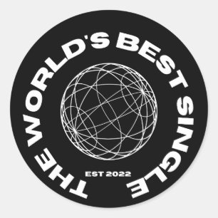 Der weltbeste Single-Aufkleber Runder Aufkleber