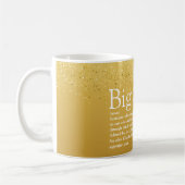 Der weltbeste Sister Definition Gold Glitzer Kaffeetasse (Links)