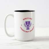 Der weltbeste Spezialist für Cybersicherheit Zweifarbige Tasse (Links)