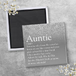 Der weltbeste Tante-Tante-Definition-Silberner Gli Magnet<br><div class="desc">Der World's Best Tante Tante Definition Silver Glitzer Magnet personalisieren Sie für Ihre Tante oder Tante,  um ein einzigartiges Geschenk zu schaffen. Ein perfekter Weg,  ihr zu zeigen,  wie phantastisch sie jeden Tag ist. Entwickelt von Thisisnotme©</div>