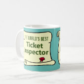 Der weltbeste Ticketinspektor. Kaffeetasse (Vorderseite Links)