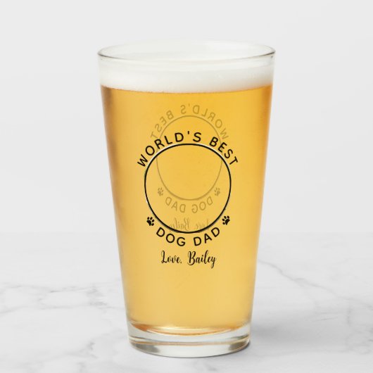 Der weltbeste Vater-Pad druckt Pet-Foto Glas (Vorne (Gefüllt))