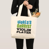 Der weltbeste Violinspieler Jumbo Stoffbeutel (Vorderseite (Produkt))