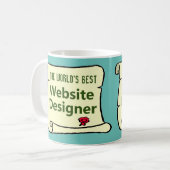 Der weltbeste Website-Designer Kaffeetasse (Vorderseite Links)