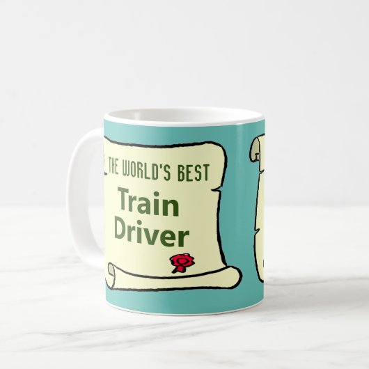 Der weltbeste Zugfahrer. Kaffeetasse (Vorderseite Links)