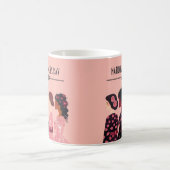 Der Weltfrauentag der Frauen rosa Blüte Kaffeetasse (Mittel)
