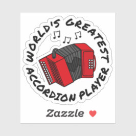 Der weltgrößte Accordion Player Funny Aufkleber