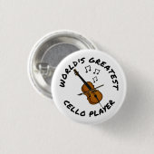 Der weltgrößte Cello-Spieler, Cellist Funny Button (Vorne & Hinten)