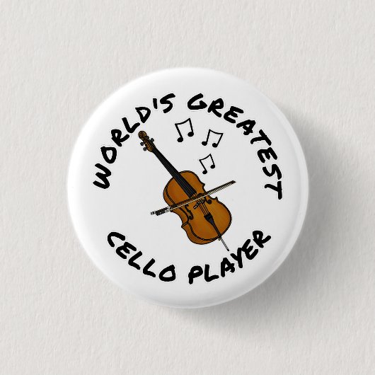 Der weltgrößte Cello-Spieler, Cellist Funny Button (Vorderseite)