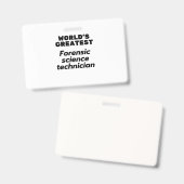 Der weltgrößte Forensiker Ausweis (Vorder- & Rückseite)
