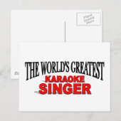 Der weltgrößte Karaoke-Sänger Postkarte (Vorne/Hinten)