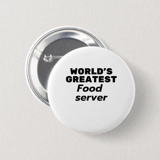 Der weltgrößte Lebensmittelserver Button (Vorne & Hinten)