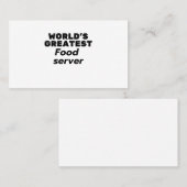 Der weltgrößte Lebensmittelserver Visitenkarte (Vorne/Hinten)