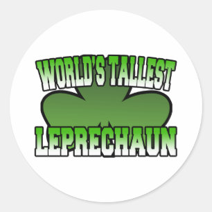 Der weltgrößte Leprechaun-Aufkleber Runder Aufkleber
