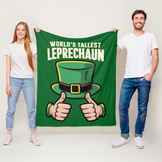 Der weltgrößte Leprechaun Funny Irish Spaß Fleecedecke (Beispiel)