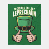 Der weltgrößte Leprechaun Funny Irish Spaß Fleecedecke (Vorderseite)
