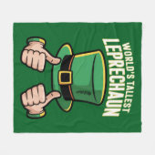 Der weltgrößte Leprechaun Funny Irish Spaß Fleecedecke (Vorderseite (Horizontal))