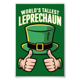 Der weltgrößte Leprechaun Funny Irish Spaß Fotodruck