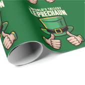 Der weltgrößte Leprechaun Funny Irish Spaß Geschenkpapier (Rolleneckpunkt)
