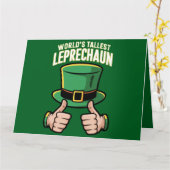 Der weltgrößte Leprechaun Funny Irish Spaß Karte (Gelbe Blume)