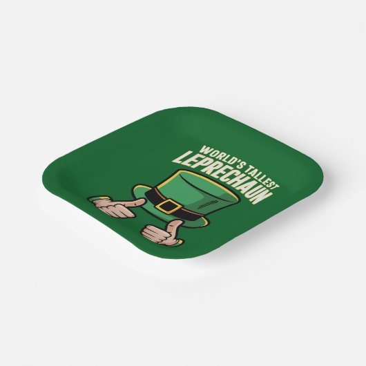 Der weltgrößte Leprechaun Funny Irish Spaß Pappteller (Gewinkelt)