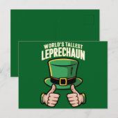 Der weltgrößte Leprechaun Funny Irish Spaß Postkarte (Vorne/Hinten)