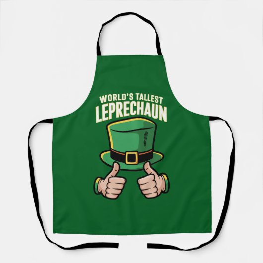 Der weltgrößte Leprechaun Funny Irish Spaß Schürze (Vorderseite)