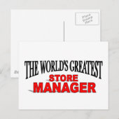 Der weltgrößte Manager im Geschäft Postkarte (Vorne/Hinten)