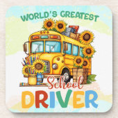 Der weltgrößte Schulbusfahrer Getränkeuntersetzer (Vorderseite)