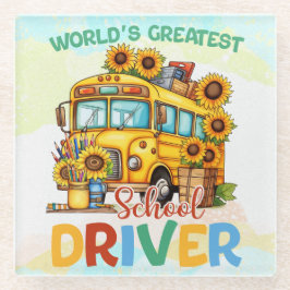 Der weltgrößte Schulbusfahrer Glasuntersetzer