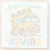 Der weltgrößte Schulbusfahrer Glasuntersetzer (Rückseite)