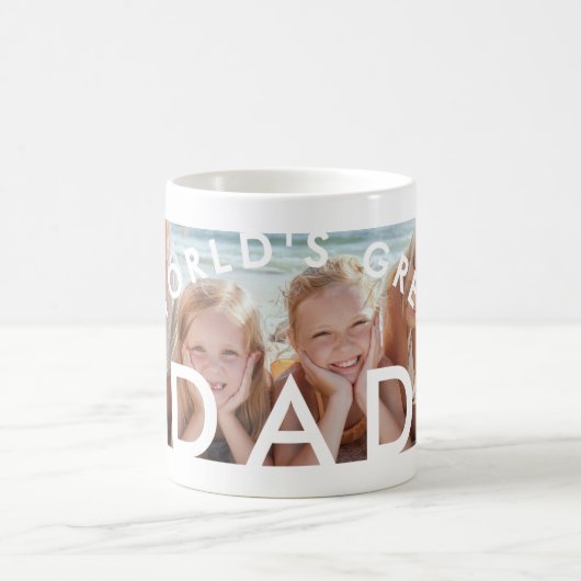 DER WELTGRÖSSTE VATER FOTO VATER DAY KAFFEETASSE (Mittel)