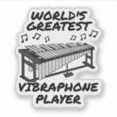 Der weltgrößte Vibraphon Player Funny Aufkleber (Vorderseite)